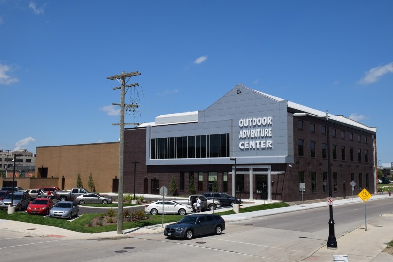 The new Detroit Outdoor Adventure Center occupies a former steam engine factory, and is slated to open in early 2015.