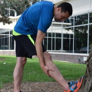 The author outfitted head-to-toe with Pearl Izumi gear: the Flash SS shirt, Fly Long Shorts, and EM Road M2 running shoes.