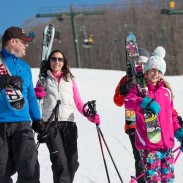 January is filled with learn to ski and snowboard deals for beginners. Image courtesy of Bromley Mountain/Ski Vermont.