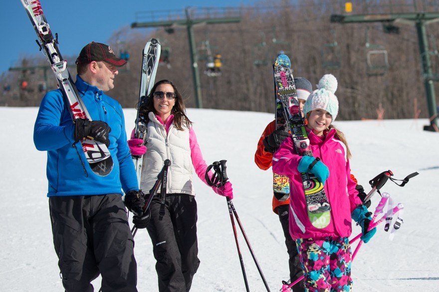 January is filled with learn to ski and snowboard deals for beginners. Image courtesy of Bromley Mountain/Ski Vermont.