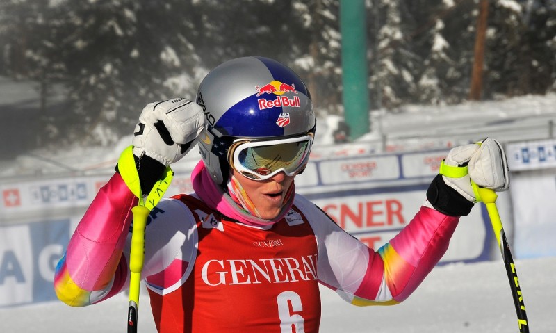 Lindsey Vonn returned to racing and took part in an all-American podium finish. Image courtesy of Tom Kelly/U.S. Ski Team.