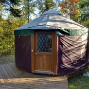 A yurt at Milan Hill State Park in Milan, New Hampshire. Image courtesy of NH Division of Parks and Recreation.