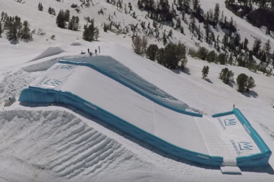 Progression AirBags slope shaped airbags protect boarders during 2018 Winter Olympic training | ActionHub