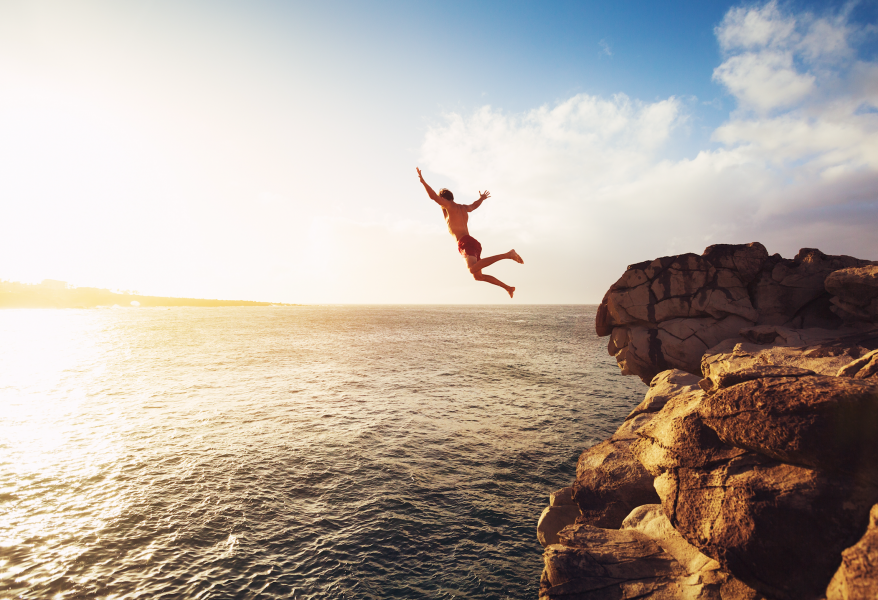 cliff jumping