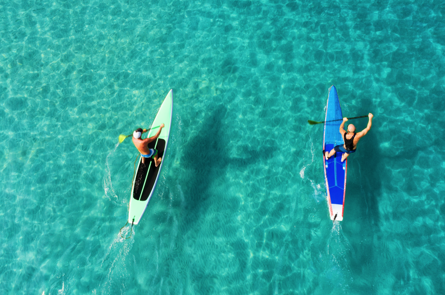 paddleboarding