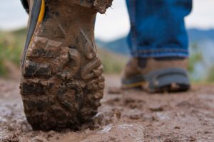 footprints hiking boots