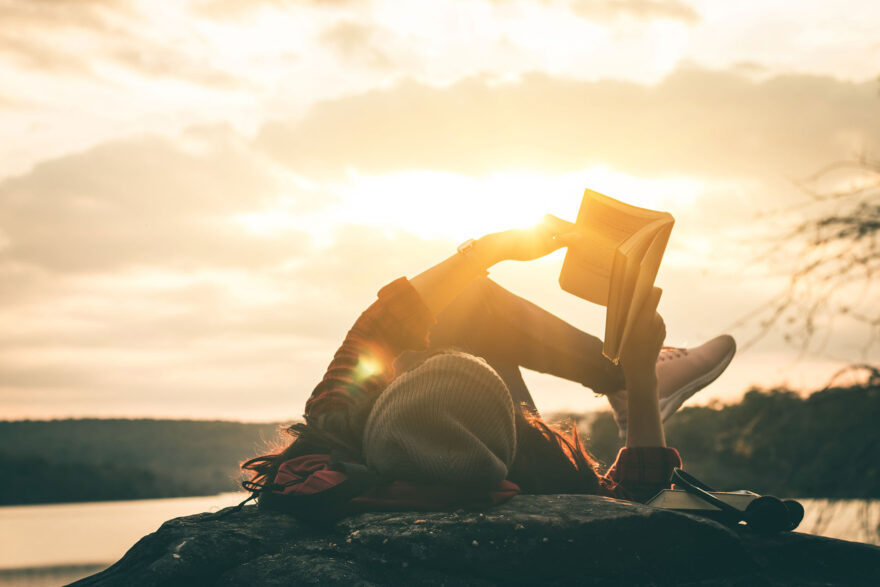 woman-reading-lakeside